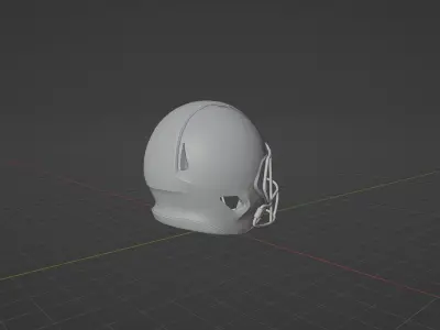 Football Helmet 3D model 2