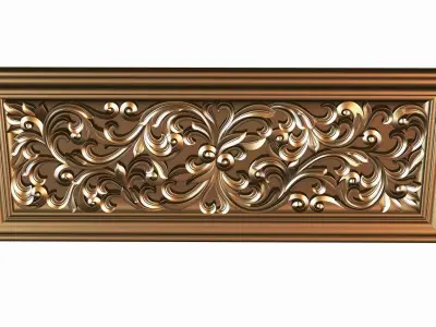 Carved decor model for cnc 14 3D model