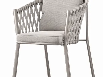 black garden lerak chair 3D model