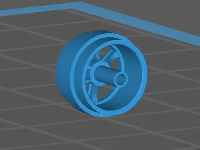 Six Spoke Hotwheels Rims 3D print model