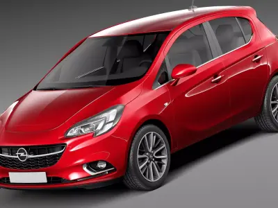 Opel Corsa 5-door 2015 3D model