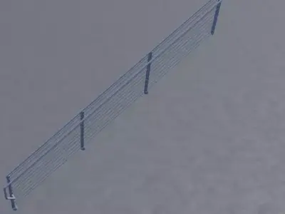Simple Railing Going up or down Free low-poly 3D model