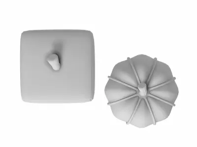  Fabric Pumpkin Decor SET 2 3D model