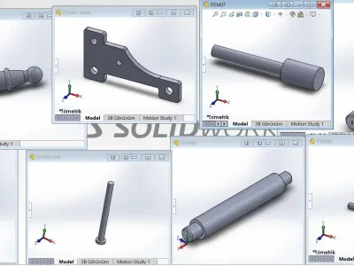 GUN CARRIAGE TOP ARABASI ASSEMBLY 3D print model
