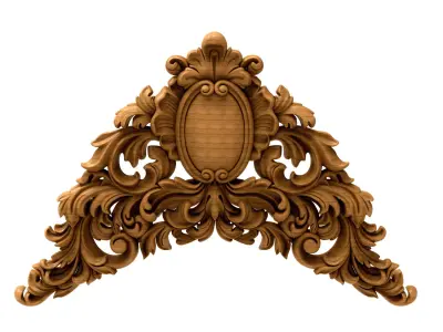 3D Model STL Headboard carved ornate frame 3D model