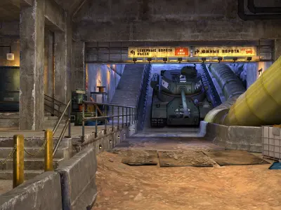 Environmental scenes of underground construction site 3D model