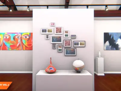 Art gallery Vol2 - modern exhibition 3D model
