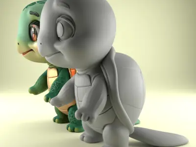 Cute 3D Turtle Model for Desk Decor and Gifts 3D print model