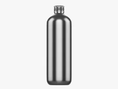 Bottle with cap metal large 3D model