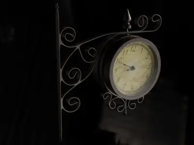 Wall Clock 3D model 2