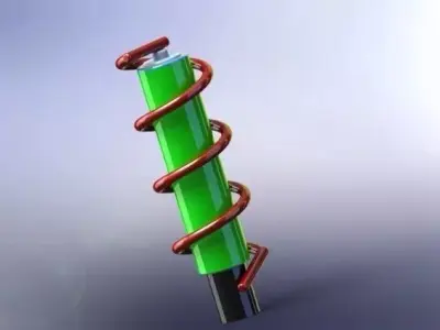 World simplest electric engine Free 3D model