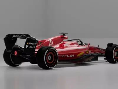 F1 Ferrari SF22 season 2022 Low-poly 3D model
