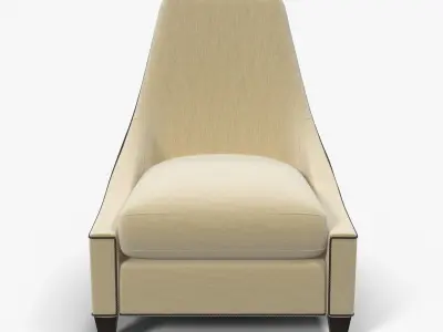 Baker Bel Air Lounge Chair Low-poly 3D model