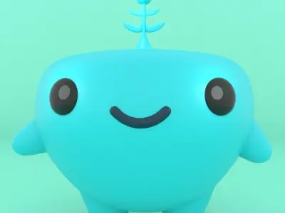 Cute Little Blob Monsters 3D Model Collection