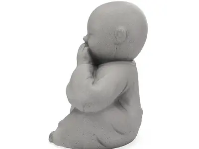 Buddha Speak no Evil Statue 3D model