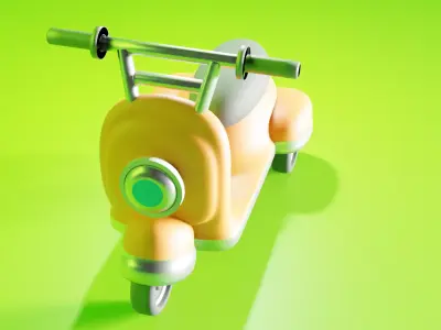 motorcycle Low-poly 3D model buy