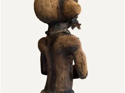 Seated African Sculpture 3D model