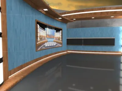 Virtual Studio TV 3D model