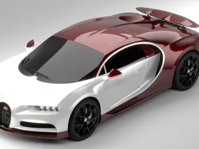Bugatti Chiron Sport 2021 White  3D model