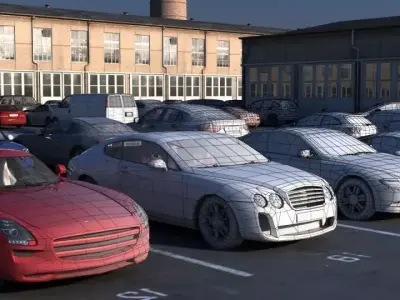 Archmodels vol 132 - Low-Poly Cars Collection 3D model