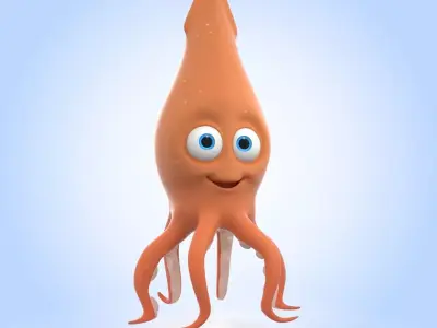 Squid 3D model