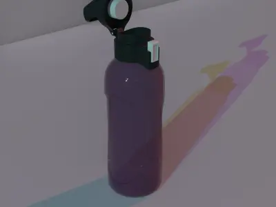 Water bottle rigged 3D model