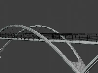 Pedestrian bridge 3D model buy