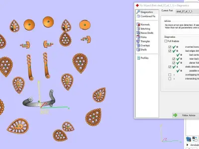 Ring and Earrings 166 3D print model