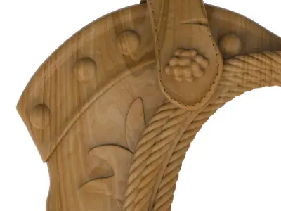 Carved picture frame STL 3D model 106