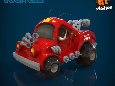 Cartoon Car Low-poly 3D model