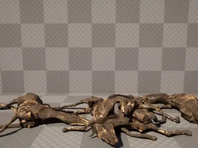 Dead Horse Low-poly 3D model