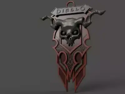Diablo banner crest 3d printing stl Free 3D print model