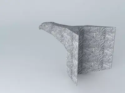 Chrome Eagle Head Sculpture Free 3D model
