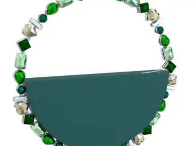 Lalingi Emerald Eternity Clutch Bag Low-poly 3D model