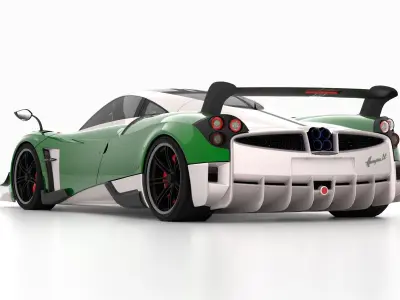 CAR - PAGANI HUAYRA WITH INTERIOR Low-poly 3D model