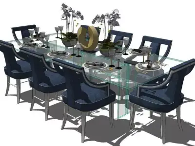 12 modern dining room sketchup models and perfect for any space 3D model