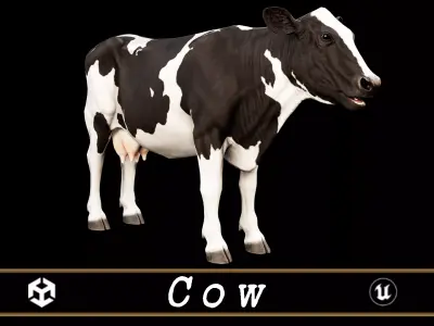 Cow - Animal  Low-poly 3D model