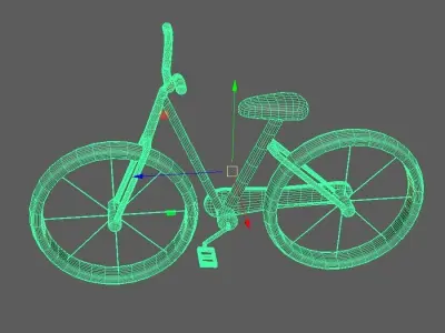 Bicycle Low-poly 3D model V1