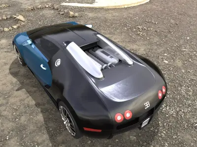 Bugatti Veyron  Low-poly 3D model
