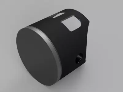 Piston front of camera Low-poly 3D model