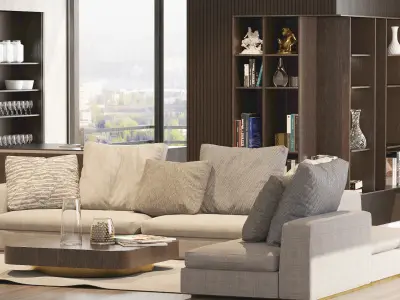 Living room Vray 3D model