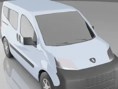Low Poly Peugeot Bipper Free low-poly 3D model
