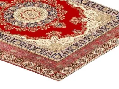 Carpets rug with ornate design Low-poly 3D model