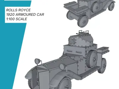 Rolls-Royce 1920 Armoured Car 3D print model
