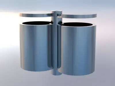 Trash Bin Free low-poly 3D model get