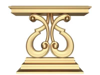 Luxury Console Table 01 Low-poly 3D model