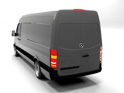 MERCEDES SPRINTER XL 2014 LOWPOLY Low-poly 3D model