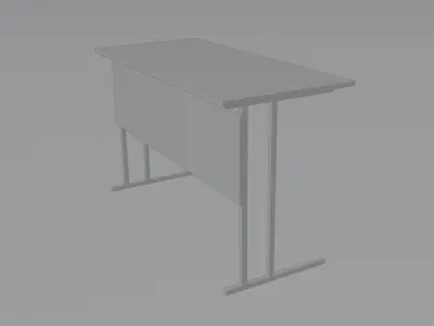School Desk Low-poly 3D model