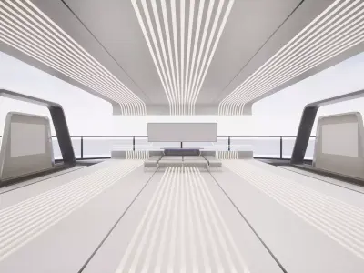 Futuristic Sky Hall 3D model