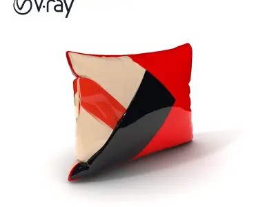 Geometric Pattern Cushion D Model Pack Low-poly 3D model